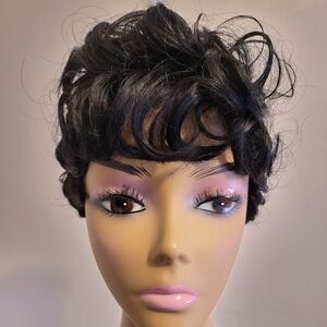 Short Curly Pixie Wig in Black - Stylish Everyday Wear